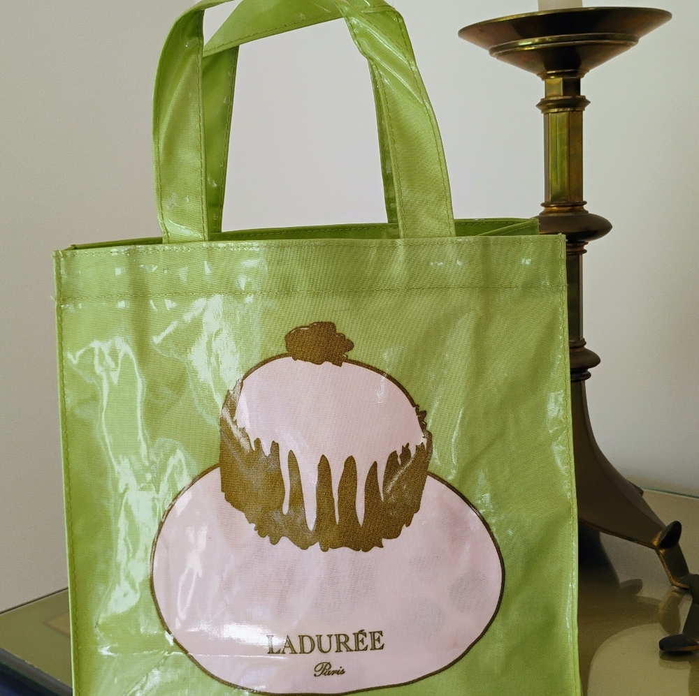Laduree Green & Pink Tote Bag - Picture 3 of 8